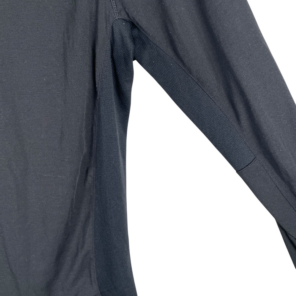 North Face Essential 1/4 Zip Pullover Mens M Black Running Breathable‎ Reflects - Picture 6 of 9
